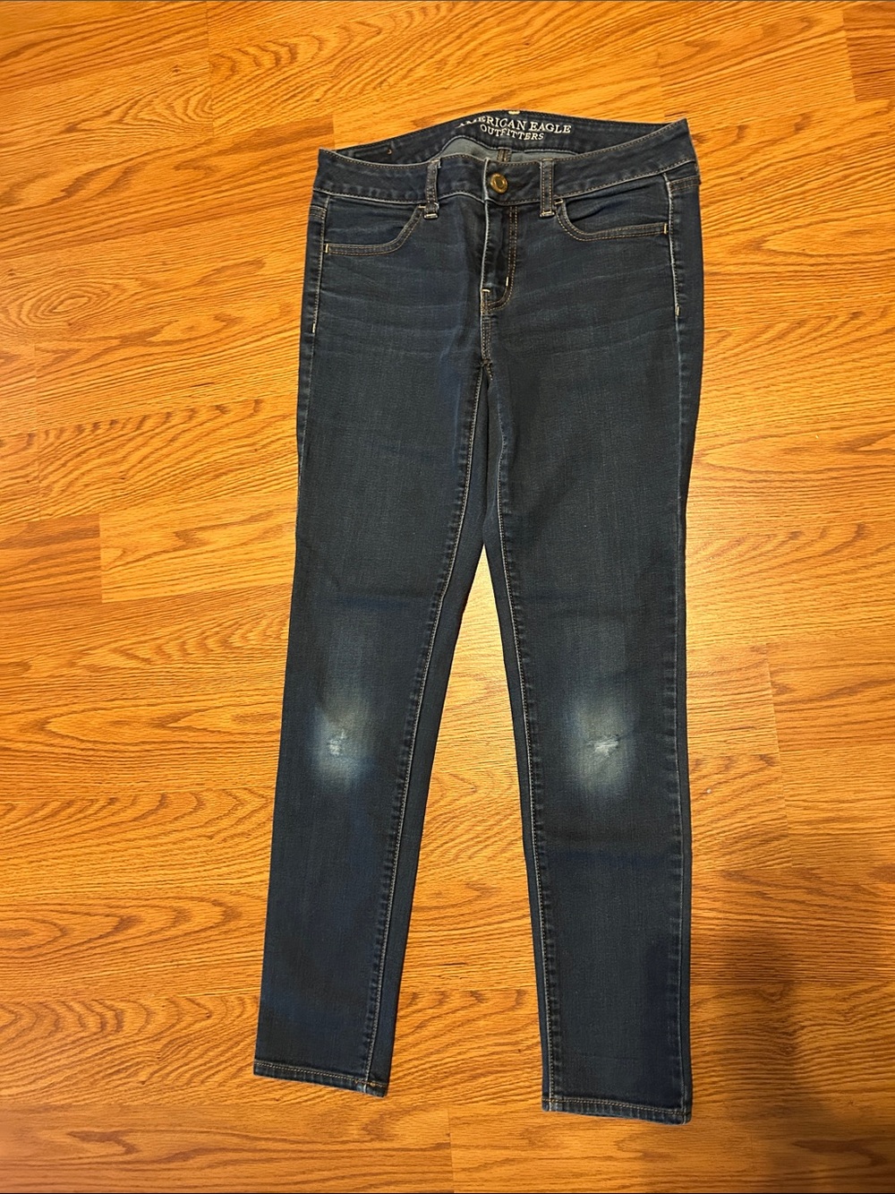 American Eagle Outfitters Dark Blue Skinny Jeans for Women